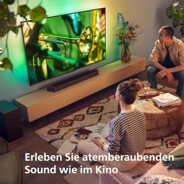 PHILIPS TAB7908/10 Soundbar 5.1.2 mit kabellosem Subwoofer | 740W | Dolby Atmos | DTS Virtual:X | Surround Sound | Roku TV Ready Easylink | Fernbedienung | Wandhalterung | Schwarz - 2