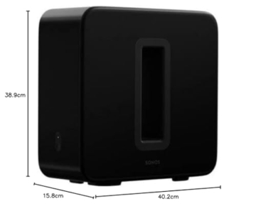 Sonos Sub, schwarz – Leistungsstarker WLAN Subwoofer für dynamische & Tiefe Bässe Speaker – Eleganter Multiroom Subwoofer für erstklassigen Sound (Gen.3) - 6