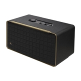 JBL Authentics 500 Hi-Fidelity Smart Home Lautsprecher – 70er Jahre Retro-Design Bluetooth Box – Mit Google Assistant, Alexa, AirPlay und JBL One App – Schwarz - 1