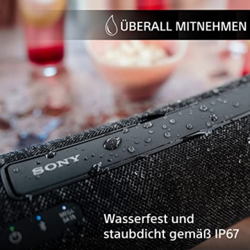Sony SRS-XG300 - Tragbarer kabelloser Bluetooth-Lautsprecher mit starkem Partysound und Beleuchtung - wasserdicht, 25 Stunden Akkulaufzeit, Smartphone und Schnellladefunktion - Schwarz - 7