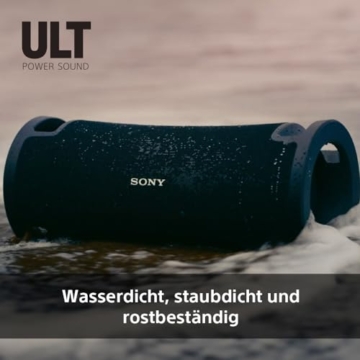 Sony ULT Field 7 - Tragbarer Bluetooth-Lautsprecher mit ULT Bass-Boost Funktion, 30 Stunden Akku, integrierter Powerbank, Wasser- und Staubdicht, LED, Mikrofon- und Gitarreneingang - Schwarz - 8