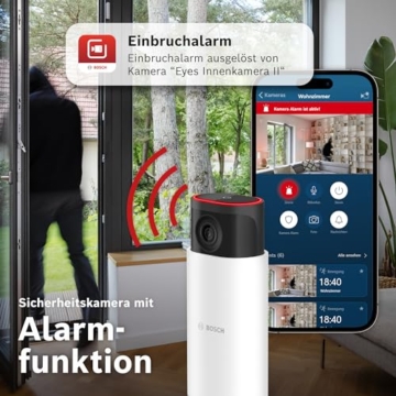 Bosch Smart Home Eyes Innenkamera II, 1080p WLAN Überwachungskamera für den Innenbereich, kompatibel mit Amazon Alexa, Nur Bewegung - 3