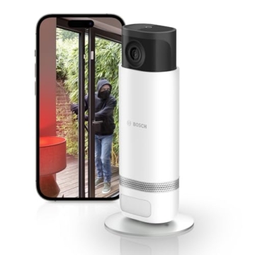 Bosch Smart Home Eyes Innenkamera II, 1080p WLAN Überwachungskamera für den Innenbereich, kompatibel mit Amazon Alexa, Nur Bewegung - 1
