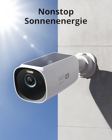 eufy Security S330 eufyCam 3, überwachungskamera aussen, 4K kabellose überwachungskamera solar 4+1 mit Gesichtserkennung K.I, Farbige Nachtsicht, Erweiterbarer Speicher 16TB, Gebührenfreie Nutzung - 2