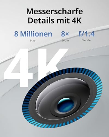 eufy Security S330 eufyCam 3, überwachungskamera aussen, 4K kabellose überwachungskamera solar 4+1 mit Gesichtserkennung K.I, Farbige Nachtsicht, Erweiterbarer Speicher 16TB, Gebührenfreie Nutzung - 3