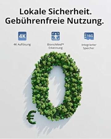 eufy Security S330 eufyCam 3, überwachungskamera aussen, 4K kabellose überwachungskamera solar 4+1 mit Gesichtserkennung K.I, Farbige Nachtsicht, Erweiterbarer Speicher 16TB, Gebührenfreie Nutzung - 6