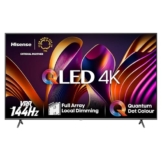 Hisense 65E7NQ Pro 164 cm (65 Zoll) Fernseher, 4K UHD, QLED, Smart TV, Total HDR, Dolby Vision IQ Atmos, 144Hz (VRR), HDMI 2.1, Game Mode PRO, Triple Tuner, Alexa Built-In, Dunkelgrau, [2024] - 1