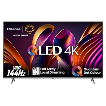 Hisense 65E7NQ Pro 164 cm (65 Zoll) Fernseher, 4K UHD, QLED, Smart TV, Total HDR, Dolby Vision IQ Atmos, 144Hz (VRR), HDMI 2.1, Game Mode PRO, Triple Tuner, Alexa Built-In, Dunkelgrau, [2024] - 1