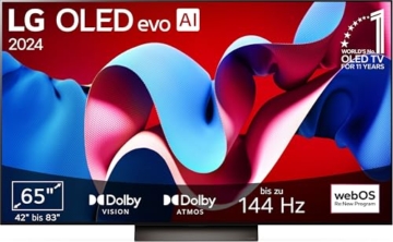 LG OLED65C47LA TV 65" (165 cm) OLED evo Fernseher (α9 Gen7 4K AI-Prozessor, webOS 24, Dolby Vision, bis zu 120Hz) [Modelljahr 2024] - 1