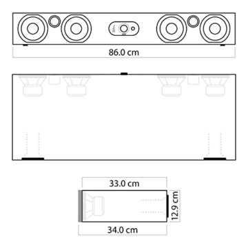 Nubert nuBoxx AS-425 max | Schwarze Soundbar mit schwarzer Front | Soundplate für Streaming | TV-Lautsprecher mit Bluetooth aptX HD | Soundbase mit 220 W | Stereobase mit Sprachoptimierung | Sounddeck - 6