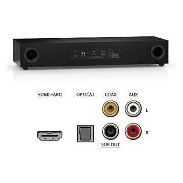 Nubert nuPro AS-3500 | Schwarze Soundbar | Soundplate für HiFi mit Dolby Audio und DTS | Vollaktiver TV-Lautsprecher für Spitzenklang | Soundbase mit Bluetooth aptX HD | Stereobase in 3 Wege Technik - 4