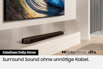 Samsung HW-Q810GD 5.1.2-Kanal Q-Soundbar für TV-Geräte, Bluetooth-Lautsprecher mit kabellosem Dolby Atmos / DTS:X, Q-Symphony, SpaceFit Sound Pro [2024] - 4