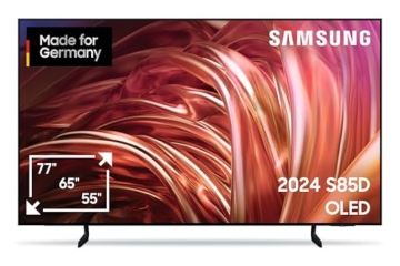 Samsung OLED 4K S85D Fernseher 55 Zoll, Samsung TV mit Neural Quantum 4K AI Gen2 Prozessor, OLED HDR, Contour Design, 4K Upscaling, Smart TV, KI TV, GQ55S85DAEXZG, Deutsches Modell [2024] - 1