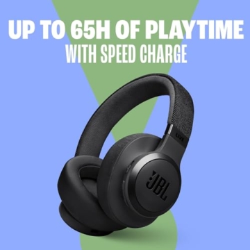 JBL Live 770 NC – Bluetooth Over-Ear-Kopfhörer mit adaptivem Noise-Cancelling – Kabellose Ohrhörer mit JBL Signature Sound und Sprachassistent – Langer Musikgenuss für bis zu 65 Stunden – In Schwarz - 2