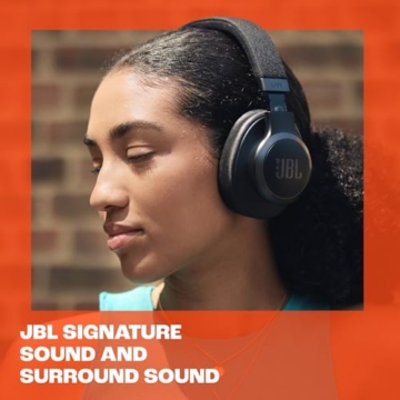 JBL Live 770 NC – Bluetooth Over-Ear-Kopfhörer mit adaptivem Noise-Cancelling – Kabellose Ohrhörer mit JBL Signature Sound und Sprachassistent – Langer Musikgenuss für bis zu 65 Stunden – In Schwarz - 4