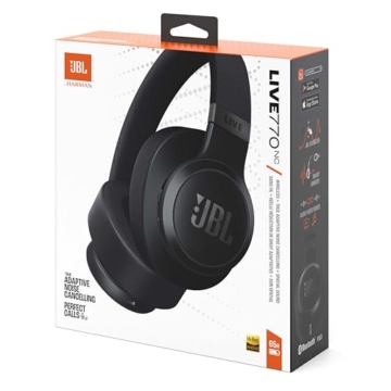 JBL Live 770 NC – Bluetooth Over-Ear-Kopfhörer mit adaptivem Noise-Cancelling – Kabellose Ohrhörer mit JBL Signature Sound und Sprachassistent – Langer Musikgenuss für bis zu 65 Stunden – In Schwarz - 9