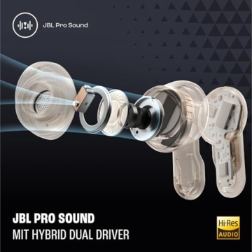 JBL Tour Pro 3, True Wireless Bluetooth-Kopfhörer mit intelligenter Ladebox, 40 h Akkulaufzeit, True Adaptive Noise Cancelling 2.0 und JBL Spatial 360 Sound mit Head Tracking, Schwarz - 5
