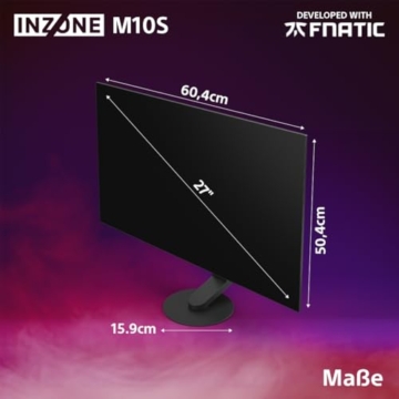 Sony INZONE M10S 27“ OLED QHD PC Gaming Monitor: 1440p, 480Hz, 0.03ms GTG, DCI-P3 98.5%, G-Sync, Adaptive Sync, VRR, Co-entwickeltes Modell mit Fnatic, 1300 nits, DisplayPort 2.1-2 x HDMI 2.1- PC, PS5 - 11