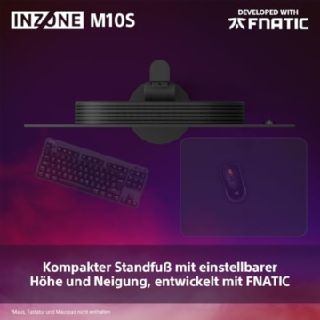 Sony INZONE M10S 27“ OLED QHD PC Gaming Monitor: 1440p, 480Hz, 0.03ms GTG, DCI-P3 98.5%, G-Sync, Adaptive Sync, VRR, Co-entwickeltes Modell mit Fnatic, 1300 nits, DisplayPort 2.1-2 x HDMI 2.1- PC, PS5 - 6