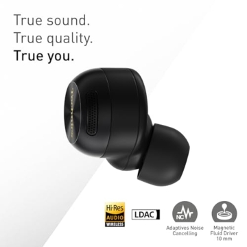 Technics EAH-AZ100E-K Kabellose Ohrhörer mit Geräuschunterdrückung, 10mm Magnetic Fluid Driver, Multipoint-Bluetooth, Voice Focus AI, Bequeme In-Ear-Kopfhörer, Schwarz - 3