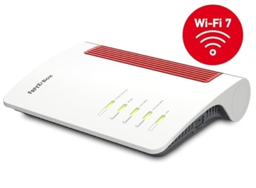 FRITZ!Box 4690 (Wi-Fi 7 Mesh Router, für den Kabel-, DSL- oder Glasfaseranschluss, bis zu 6.960 MBit/s, 1x 10-Gigabit-WAN und -LAN, 3x 2,5-Gigabit-LAN, DECT-Basis, WLAN Mesh, deutschsprachige Version) - 2