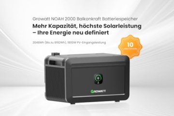 Balkonkraftwerk Speicher Growatt NOAH 2000 mit 1800W PV-Eingangsleistung IP66 für Balkonkraftwerk (NOAH 2000 * 1) - 2
