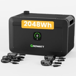 Balkonkraftwerk Speicher Growatt NOAH 2000 mit 1800W PV-Eingangsleistung IP66 für Balkonkraftwerk (NOAH 2000 * 1) - 1