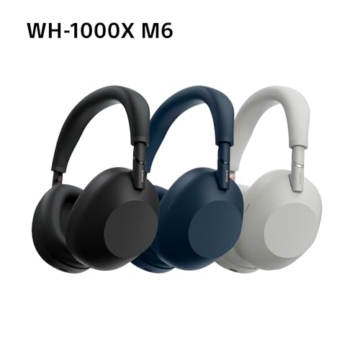 SONY WH-1000XM6 Flagship Noise Cancelling Over-Ear Wireless Kopfhörer, Signature Hi-Res Sound, ultimativer Komfort, faltbarem Design, strapazierfähige Tasche, 30 Std-Akku, iOS & Android, Midnight Blue - 13