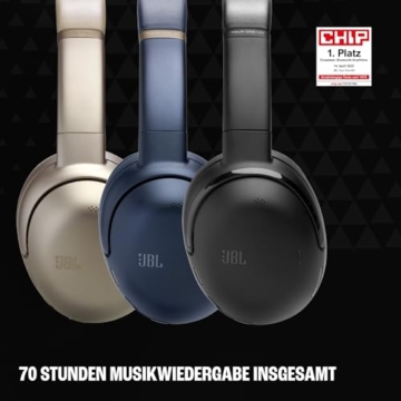 JBL Tour One M3, kabellose Over-Ear Bluetooth Kopfhörer, True Adaptive Noise-Cancelling, 70 Stunden Spielzeit, komfortablel, Spatial 360 Sound mit Kopfhörer-Tracking, USB-C kompatibel, Schwarz - 2