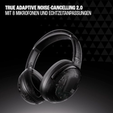 JBL Tour One M3, kabellose Over-Ear Bluetooth Kopfhörer, True Adaptive Noise-Cancelling, 70 Stunden Spielzeit, komfortablel, Spatial 360 Sound mit Kopfhörer-Tracking, USB-C kompatibel, Schwarz - 3