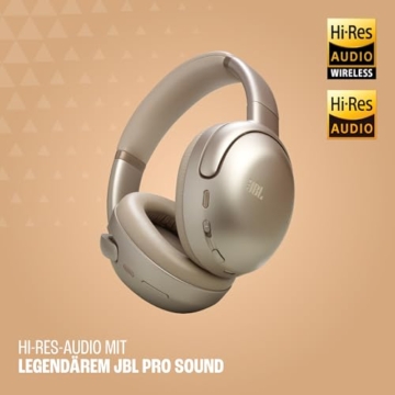 JBL Tour One M3, kabellose Over-Ear Bluetooth Kopfhörer, True Adaptive Noise-Cancelling, 70 Stunden Spielzeit, komfortablel, Spatial 360 Sound mit Kopfhörer-Tracking, USB-C kompatibel, Schwarz - 4