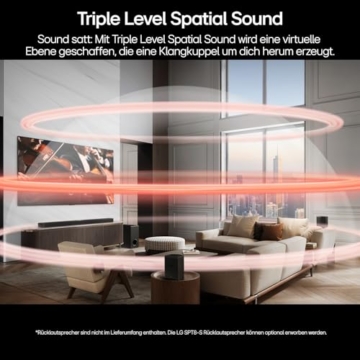 LG DS80TR 5.1.3 Dolby Atmos Soundbar (580W) mit kabellosem Subwoofer & Rücklautsprechern (Wow Cast, HDMI, Bluetooth) [2024], Schwarz - 7