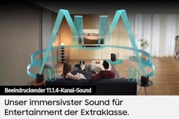 Samsung HW-Q995GD 11.1.4-Kanal Q-Soundbar für TV-Geräte, 4.0.2-Kanal-Rücklautsprecher, Bluetooth-Lautsprecher mit kabellosem Dolby Atmos / DTS:X, Q-Symphony [2024] - 5
