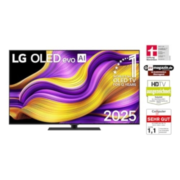 LG OLED55G59LS TV 55 Zoll (139 cm) 4K OLED evo AI TV (α11 Gen2 4K AI Prozessor, webOS 25, 120Hz (VRR bis zu 165Hz)) [Modelljahr 2025] - 2