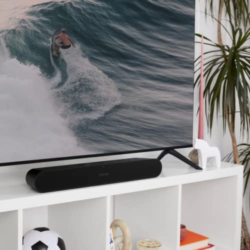 Sonos Ray Soundbar – Einzigartig kompakte All-in-One-Soundbar mit Blockbuster-Sound für Filme, Spiele und WLAN-Musikstreaming – Kompatibel App und Apple AirPlay – In Schwarz - 5