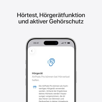 Apple AirPods Pro 3 Kabellose In‑Ear Kopfhörer, Aktive Geräuschunterdrückung, Herzfrequenzmessung, Hörgerätefunktion, Bluetooth Kopfhörer, 3D Audio, Hi‑Fi Sound, Laden über USB‑C - 4