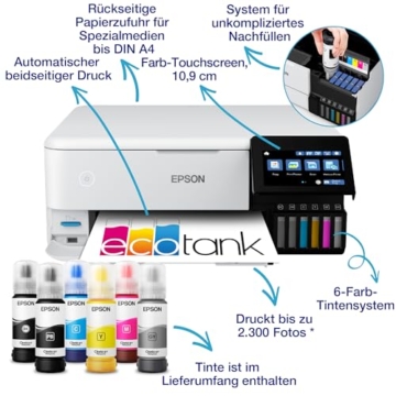 Epson EcoTank ET-8500 DIN-A4-WLAN-Tintentank-Fotodrucker - 2