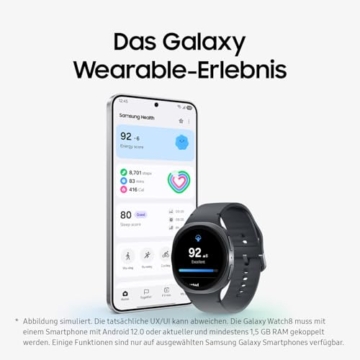 Samsung Galaxy Watch8 Smartwatch mit Galaxy AI, Fitness-Uhr und Fitness-Tracker, Sport Band, Wellness- und Schlaf-Coaching, 44 mm, Bluetooth, Graphite, 3 Jahre Herstellergarantie - 13