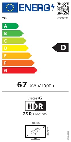 Fernseher TCL 65Q8C 65 Zoll QD-Mini LED, 4K HDR Premium 4500, ZeroBorder™, Smart Google TV, CrystGlow WHVA-Panel, Audio von Bang & Olufsen, 144Hz Motion Clarity Pro, Dolby Vision IQ & Atmos - 15