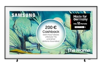 Samsung The Frame LS03F 4K QLED 55 Zoll (138 cm) UHD Fernseher, Modern Frame Design, NQ4 AI Gen2 Prozessor, Art Mode, Artful Picture Quality, One Connect Kabel, Samsung Vision AI Smart TV - 2