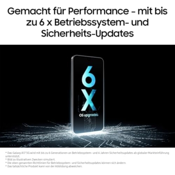 Samsung Galaxy A17 5G AI Smartphone, KI-Handy mit Android, Dünner 7,5-mm-Rahmen, 50-MP-Kamera, 128 GB Speicher, 4 GB RAM, 5.000-mAh-Akku, Blue, 2,5 Jahre Herstellergarantie [Exklusiv auf Amazon] - 7