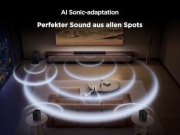 TCL Q85H Pro Soundbar 7.1.4 Kanal, 860W Heimkino-Lautsprecher mit Cinema Surround, Dolby Atmos, DTS:X, Sound Expansion, Bluetooth 5.1, HDMI eARC, USB, Optisch, Premium-Design, Eine Fernbedienung - 9