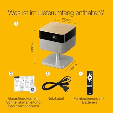 Epson Lifestudio Flex Plus EF-72 Eiche – Tragbarer Smart-Projektor mit Google TV, 4K Pro UHD, Bose Sound, LED-Seitenlicht, verstellbarem Stand, für Innen & Außen, 5 Jahre Geräteschutz* - 3