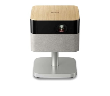 Epson Lifestudio Flex Plus EF-72 Eiche – Tragbarer Smart-Projektor mit Google TV, 4K Pro UHD, Bose Sound, LED-Seitenlicht, verstellbarem Stand, für Innen & Außen, 5 Jahre Geräteschutz* - 1