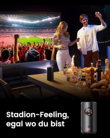 NEBULA Capsule 3 Laser GTV Beamer, 300 ANSI Lumen, 1080p Mini Smart TV Beamer mit WLAN, Mobiler Outdoor, Dolby Digital, Laserprojektor, Autofokus, 120-Zoll Bild, 2,5 Stunden Integrierter Akku - 3