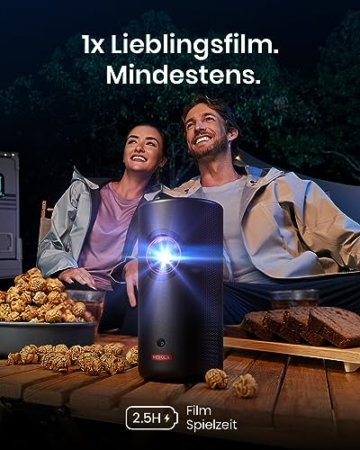 NEBULA Capsule 3 Laser GTV Beamer, 300 ANSI Lumen, 1080p Mini Smart TV Beamer mit WLAN, Mobiler Outdoor, Dolby Digital, Laserprojektor, Autofokus, 120-Zoll Bild, 2,5 Stunden Integrierter Akku - 4