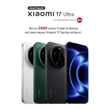 XIAOMI 17 Ultra Smartphone 16+512 GB, Leica 200 MP Teleobjektiv (75–100 mm), Leica APO Optik, LOFIC HDR Technologie, HyperAI, Schwarz, 3 Jahre Garantie - 3