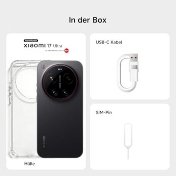 XIAOMI 17 Ultra Smartphone 16+512 GB, Leica 200 MP Teleobjektiv (75–100 mm), Leica APO Optik, LOFIC HDR Technologie, HyperAI, Schwarz, 3 Jahre Garantie - 7