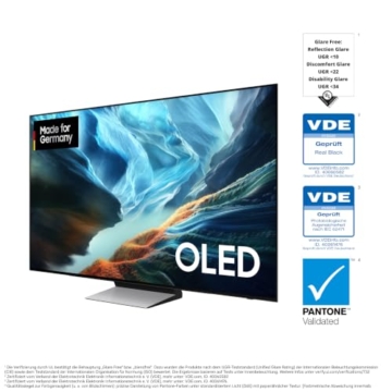 Samsung OLED S90H 4K 55 Zoll (138 cm), UHD Fernseher, Antireflexion mit Glare Free, OLED HDR+, Ultimate Gaming Pack (NVIDIA G-SYNC & AMD FreeSync Pro) mit 165Hz, HDMI 2.1, Dolby Atmos, Smart AI TV - 3