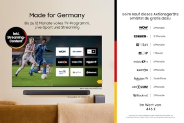 Samsung OLED S95H 4K 65 Zoll (163 cm), UHD Fernseher, Antireflexion mit Glare Free, OLED HDR pro, Ultimate Gaming Pack (NVIDIA G-SYNC & AMD FreeSync Pro) mit 165Hz, HDMI 2.1, Dolby Atmos, Smart AI TV - 2